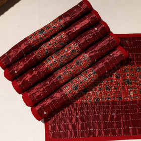  Red Tagai Embroidery Table Mats