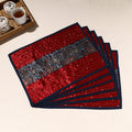  Red Tagai Embroidery Table Mats