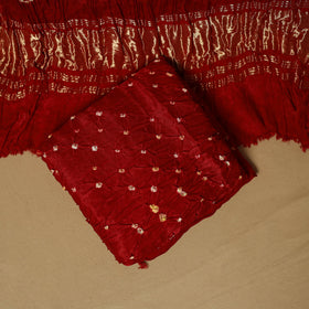 Kutch tie-dye bandhani modal silk 3pc unstitched dress