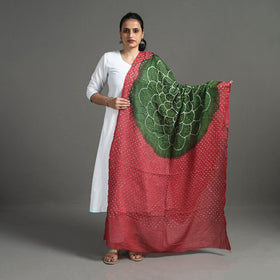 Red - Kutch Tie-Dye Cotton Bandhani Dupatta 21