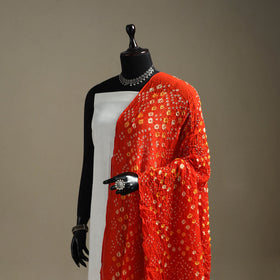 Kutch tie-dye cotton bandhani dupatta 92 - handcrafted