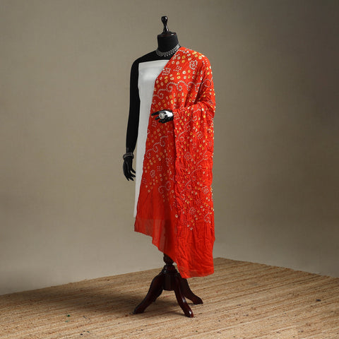 Kutch tie-dye cotton bandhani dupatta 94 - handcrafted