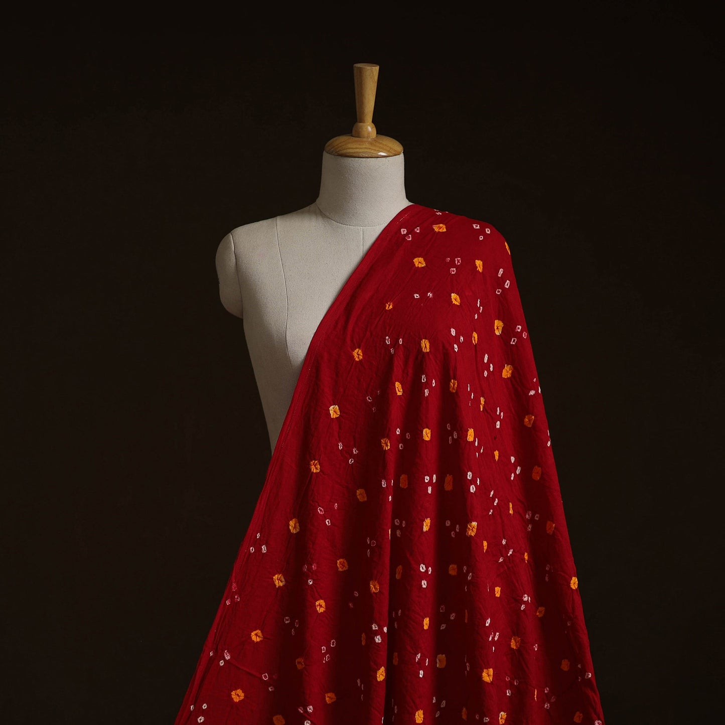 Kutch tie-dye cotton bandhani fabric 01 - handcrafted
