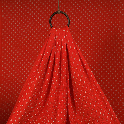 Red - Kutch Tie-Dye Cotton Bandhani Fabric 07