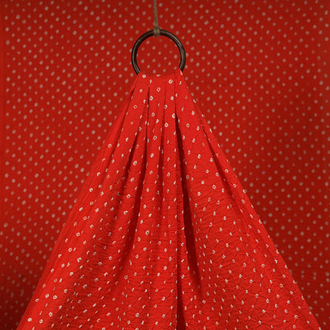 Red - Kutch Tie-Dye Cotton Bandhani Fabric 07