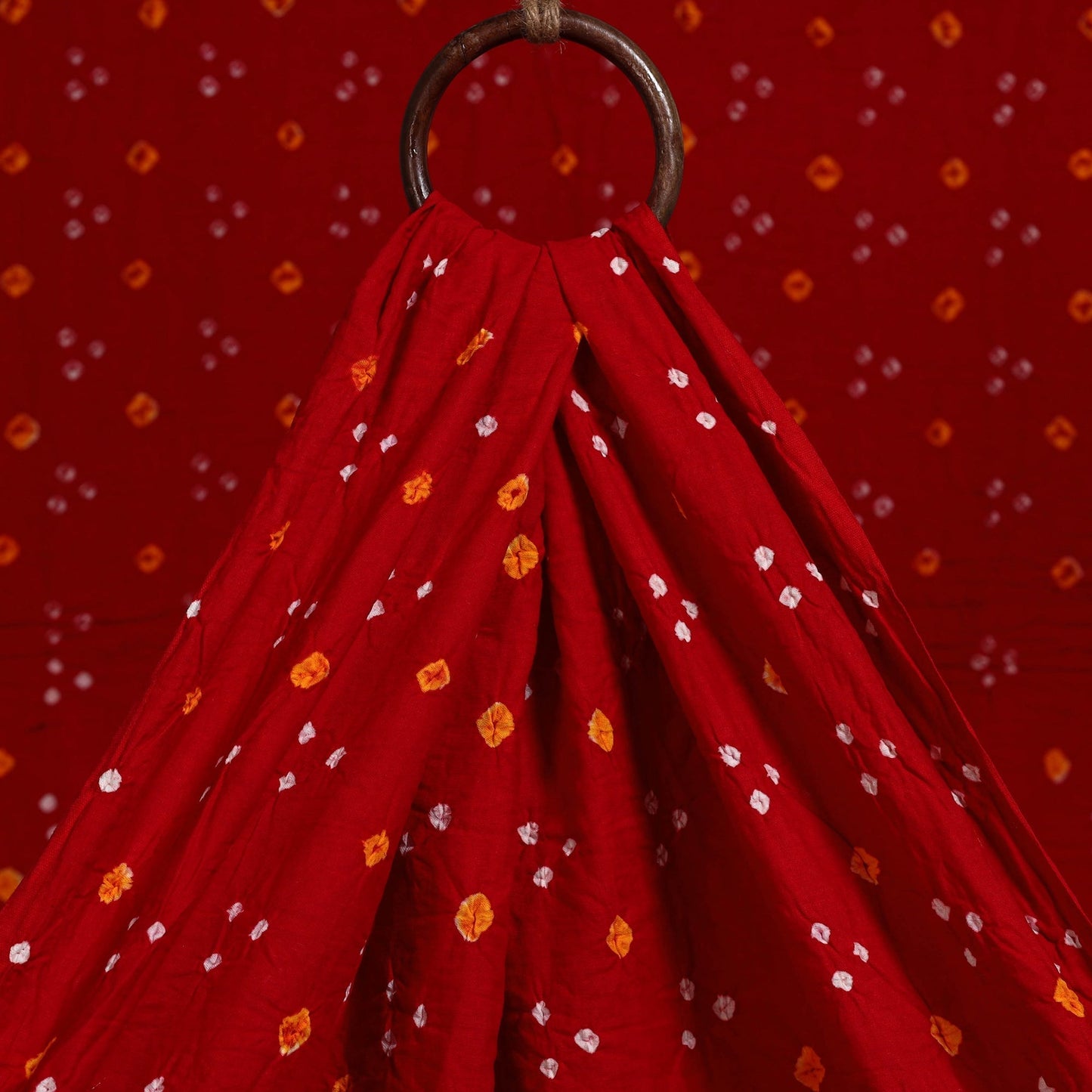 Kutch tie-dye cotton bandhani fabric 11 - handcrafted