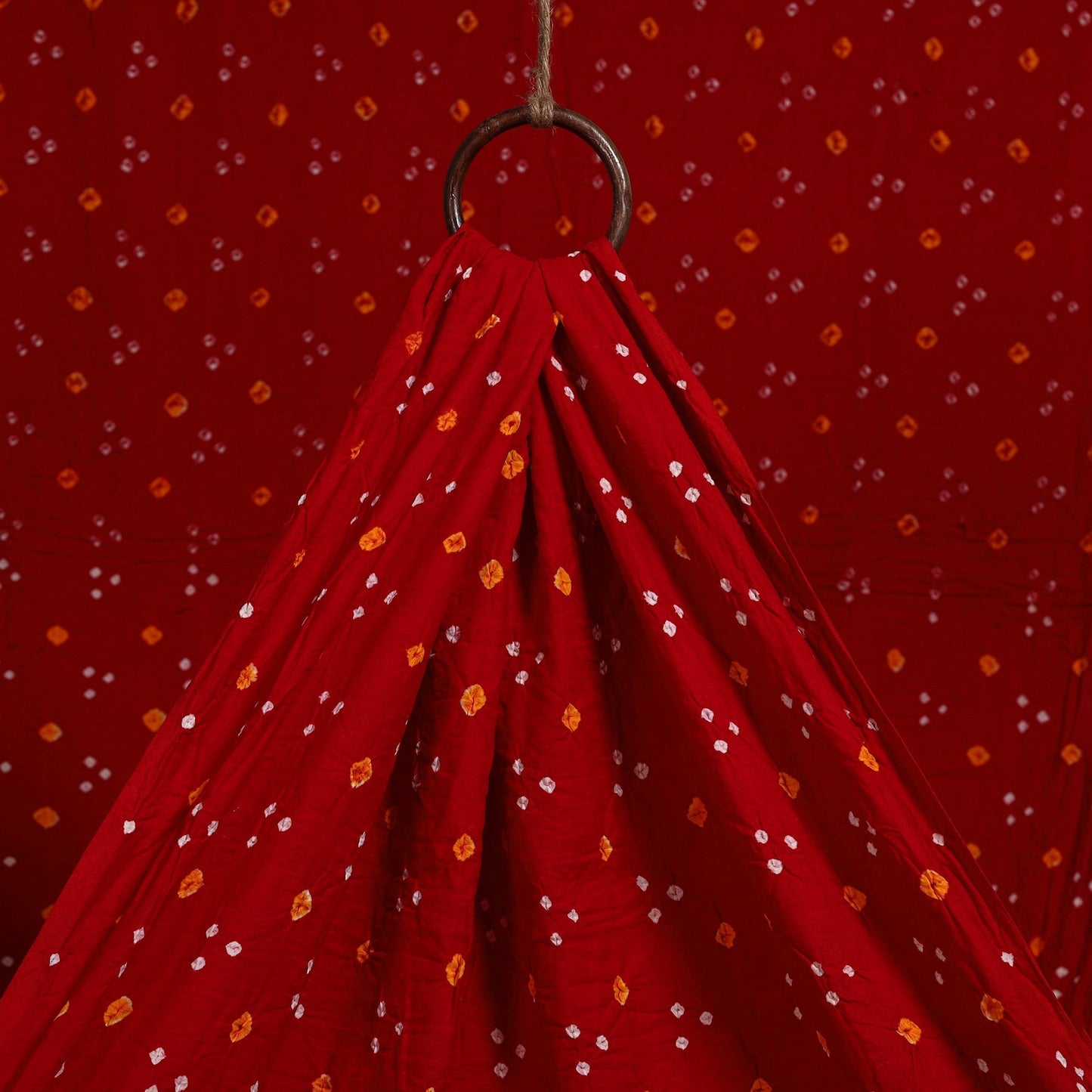 Kutch tie-dye cotton bandhani fabric 11 - handcrafted