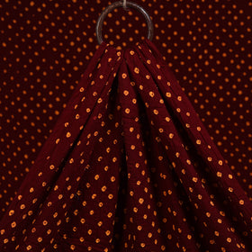 Red Kutch Tie-Dye Cotton Bandhani Fabric 