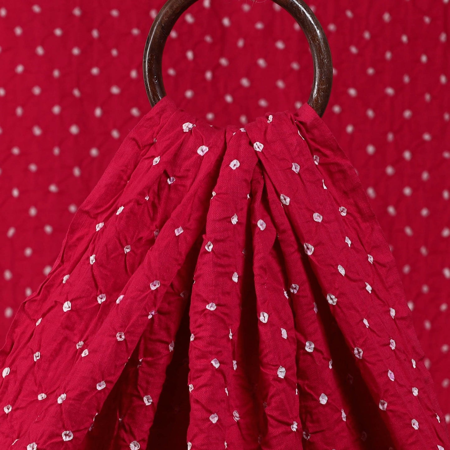  Pink Kutch Tie & Dye Mul Cotton Bandhani Fabric