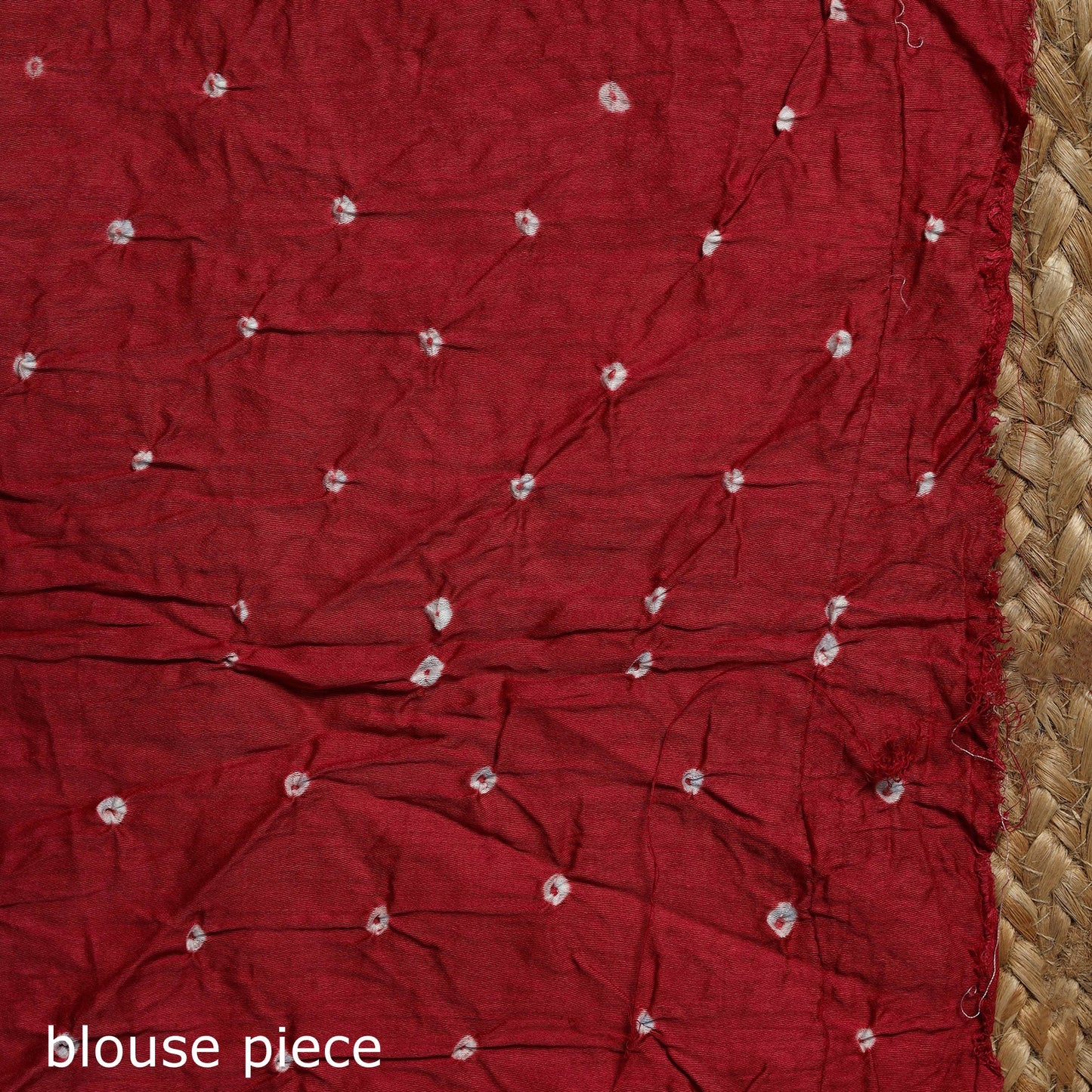 Red - kutch tie-dye cotton bandhani saree 13 - handcrafted