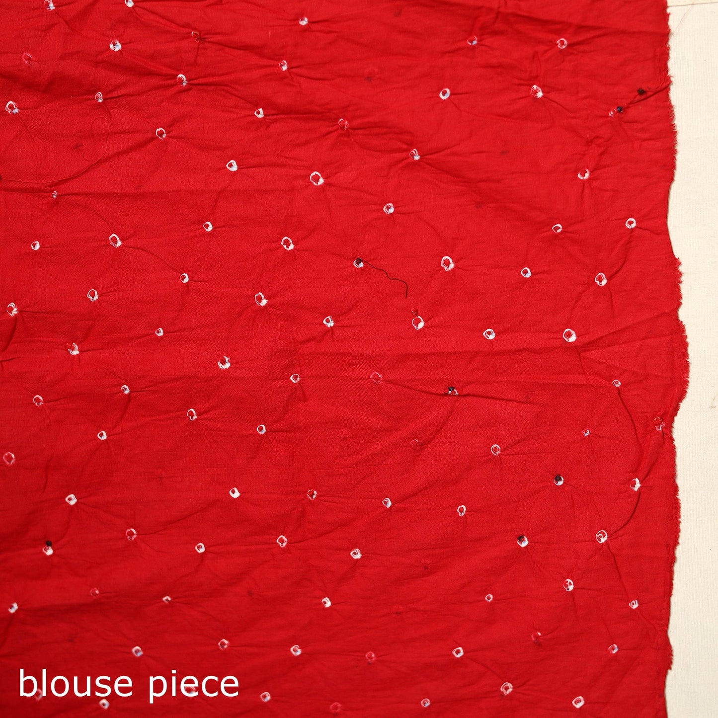 Red Kutch Tie-Dye Cotton Bandhani Saree