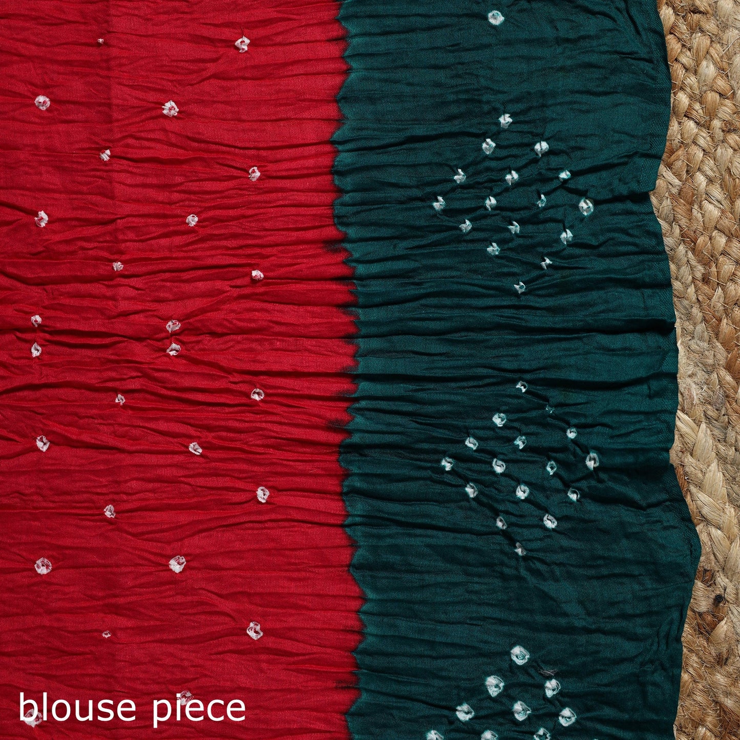 Kutch tie-dye cotton bandhani saree with blouse piece 23