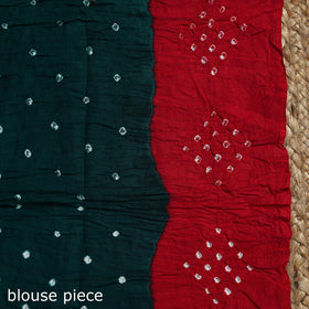 Kutch tie-dye cotton bandhani saree with blouse piece 43