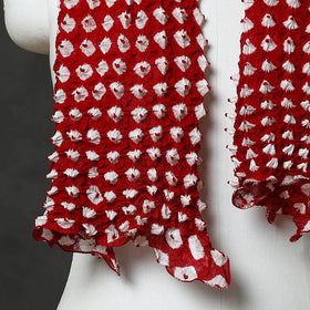 Red - Kutch Tie-Dye Cotton Bandhani Stole 17