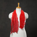 Red - kutch tie & dye georgette bandhani stole 01