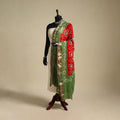 Red - kutch tie-dye mul cotton bandhani dupatta with border