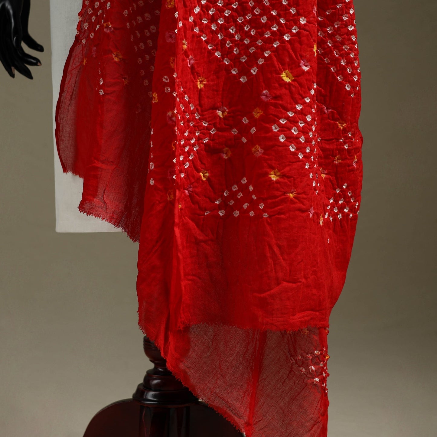 Kutch tie-dye mul cotton bandhani dupatta 10 - handcrafted