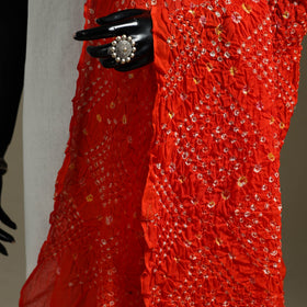 Kutch tie-dye mul cotton bandhani dupatta 12 - handcrafted