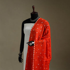 Kutch tie-dye mul cotton shibori bandhani dupatta 35