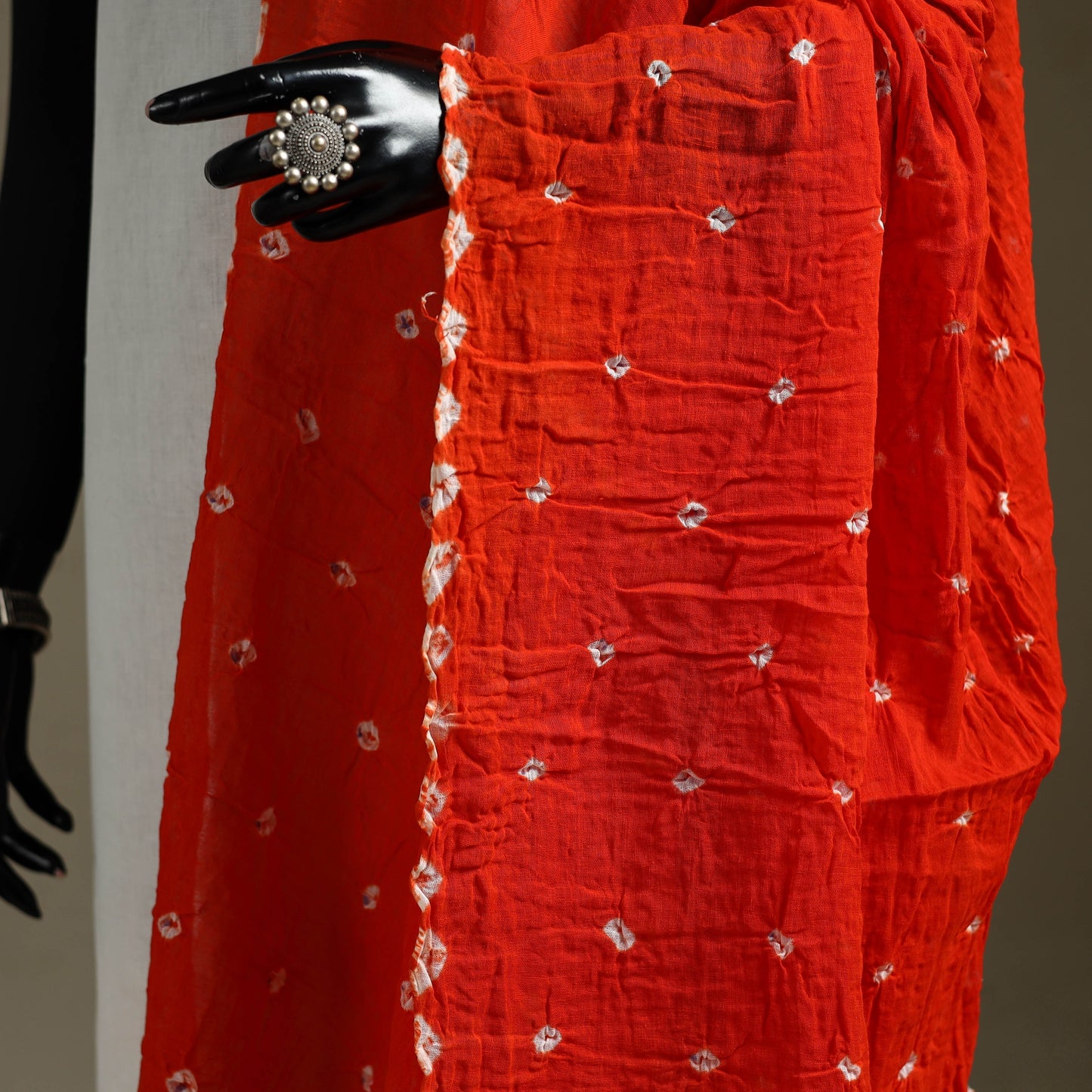 Kutch tie-dye mul cotton shibori bandhani dupatta 35