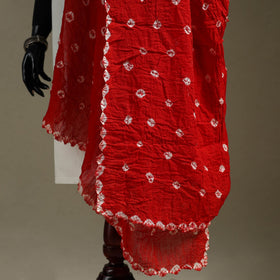 Kutch tie-dye mul cotton shibori bandhani dupatta 42