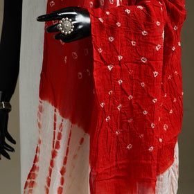 Kutch tie-dye mul cotton shibori bandhani dupatta 23