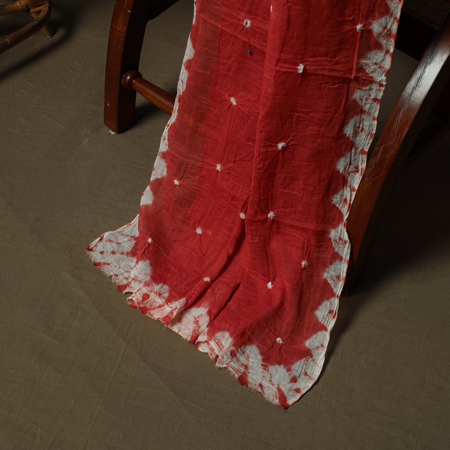 Kutch tie-dye satin cotton bandhani 3pc unstitched dress