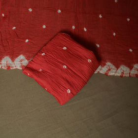 Kutch tie-dye satin cotton bandhani 3pc unstitched dress