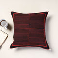Red Lambani Mirror Work Embroidery Cotton Cushion Cover
