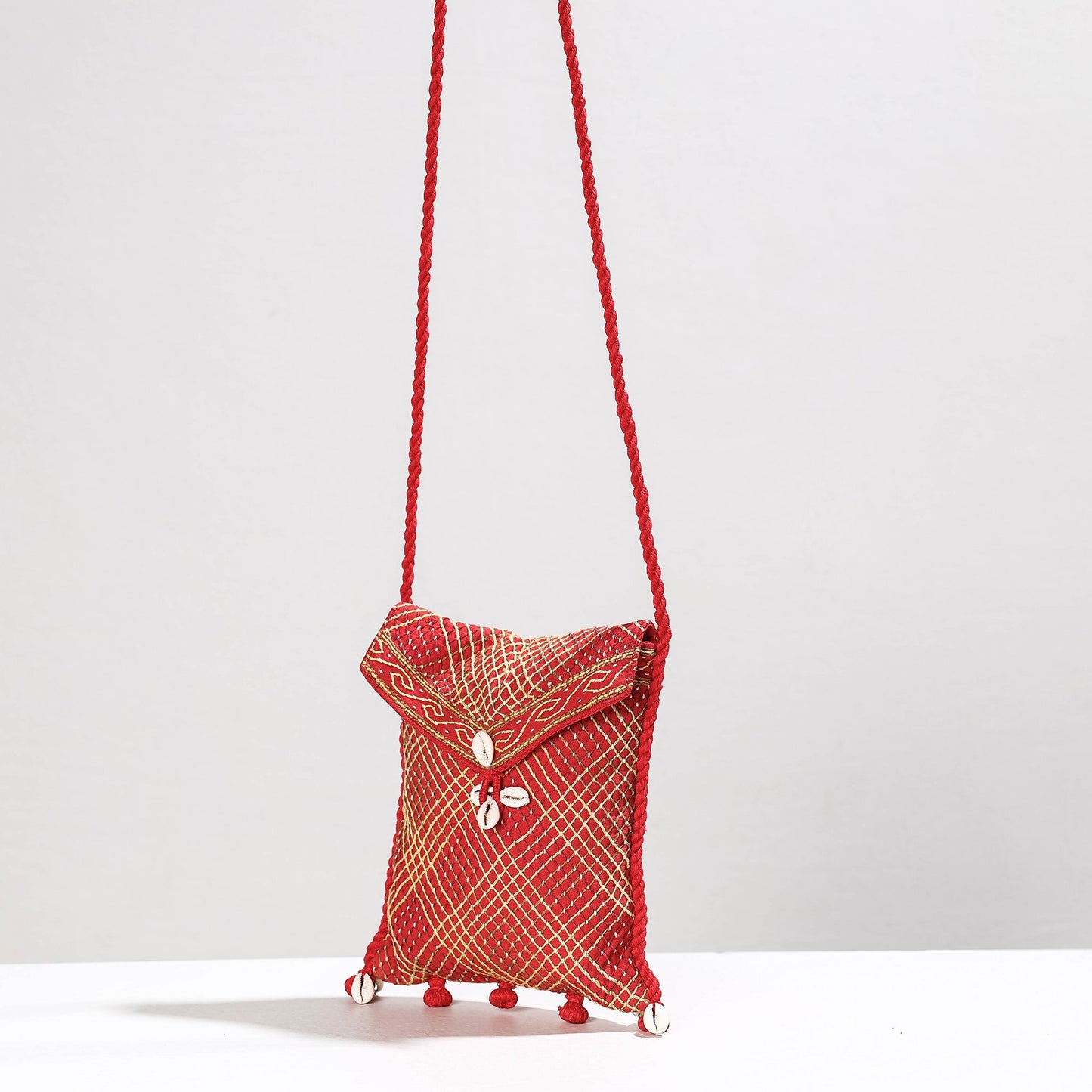  Lambani Hand Embroidery Cotton Adjustable Sling Bag 