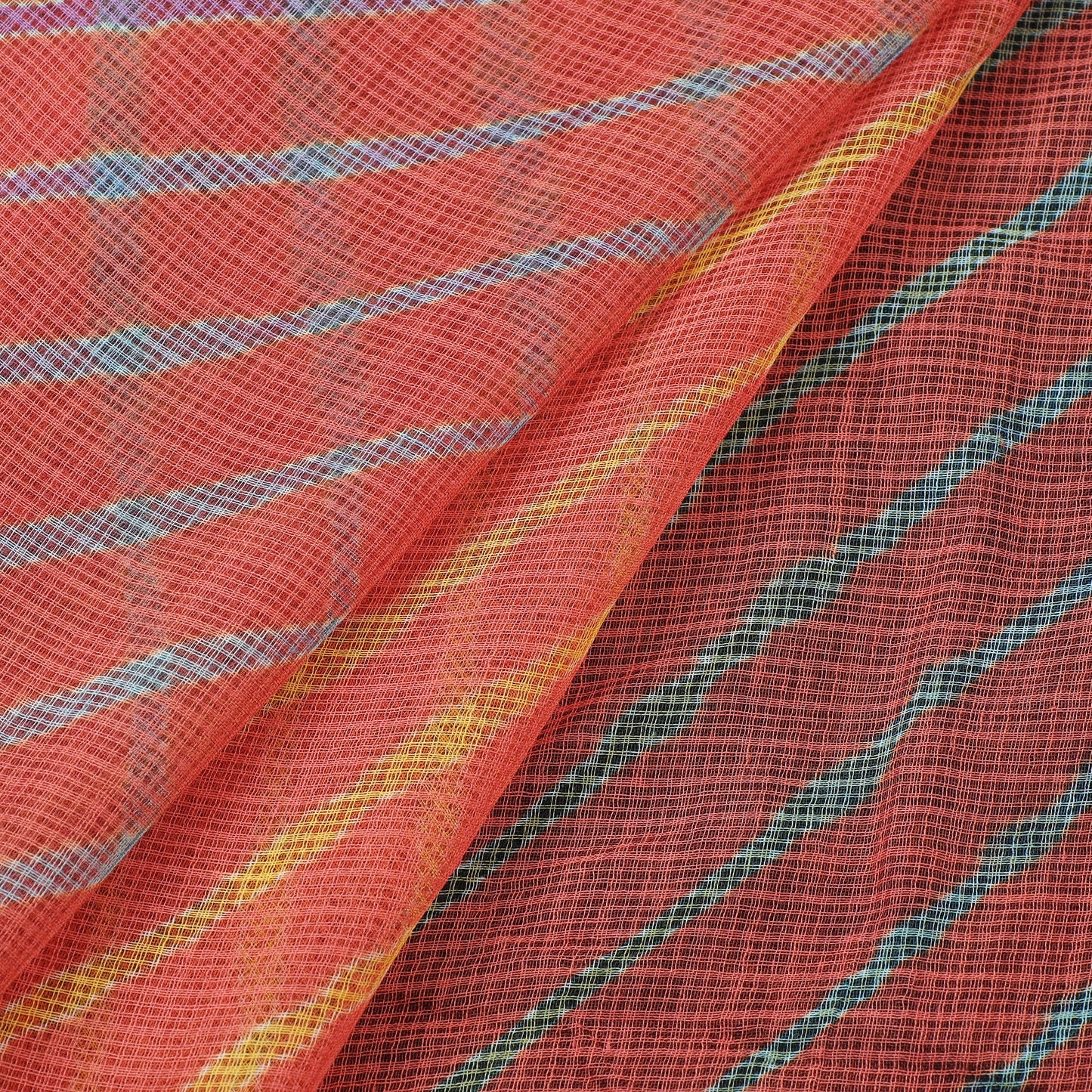 Buy Leheriya Tie-Dye Kota Doria Cotton Fabric 61 Online at iTokri.com