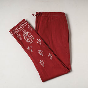  Lucknow Chikankari Hand Embroidery Cotton Lycra Cropped Pant 