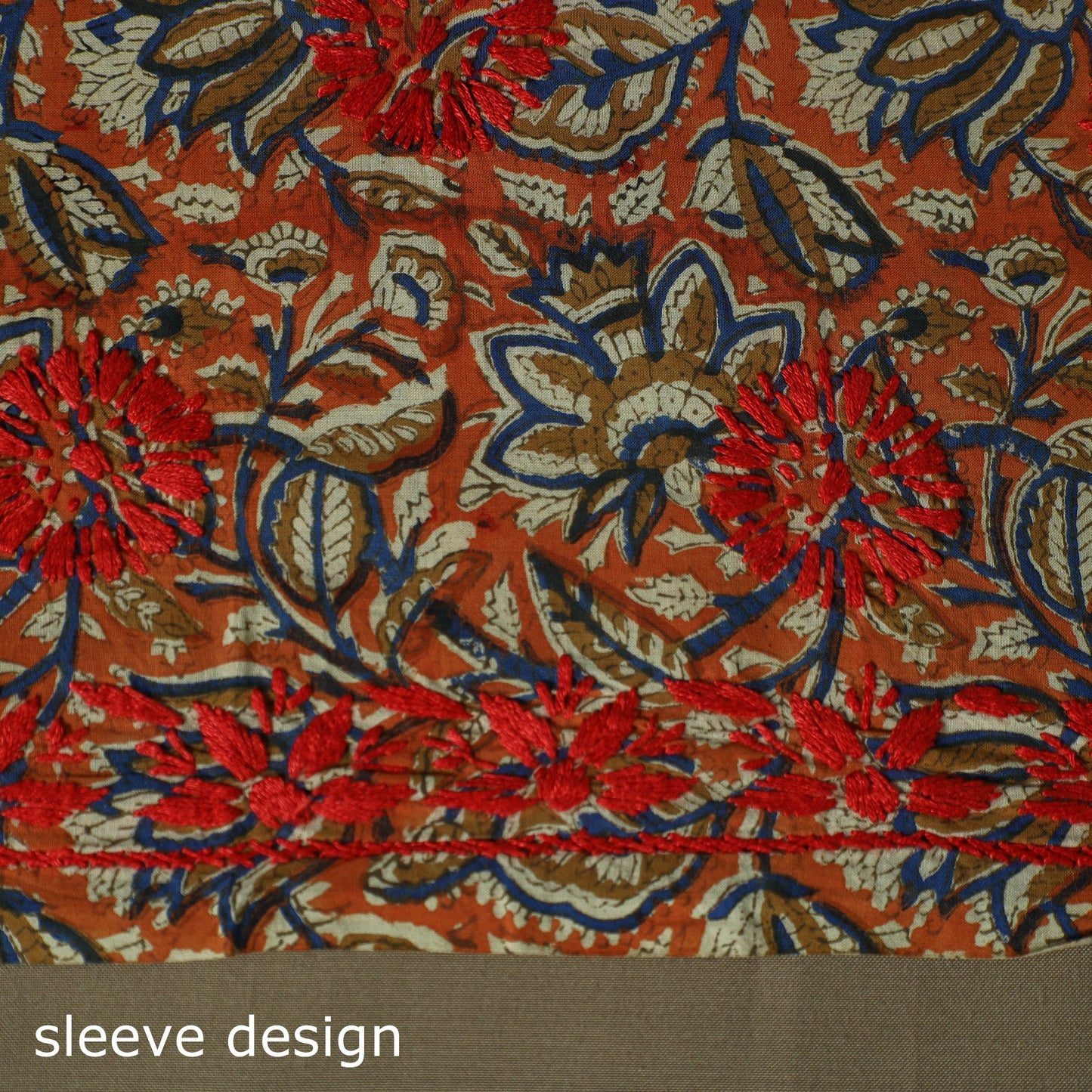 Lucknowi chikankari hand work kalamkari unstitched kurta