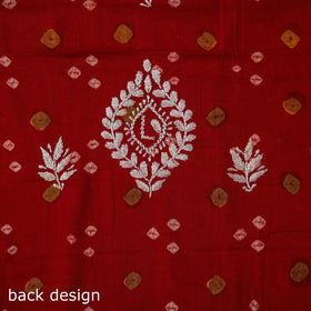 Lucknowi chikankari work bandhani unstitched kurta material