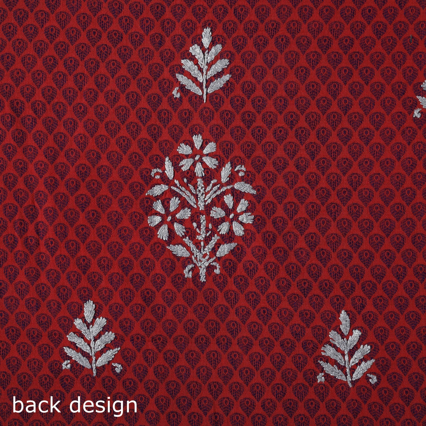 Black - lucknowi chikankari work jacquard unstitched kurta