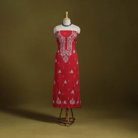 Lucknowi chikankari work jacquard unstitched kurta material