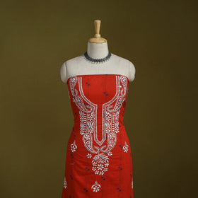 Lucknowi chikankari work jacquard unstitched kurta material