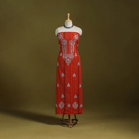 Black - lucknowi chikankari work jacquard unstitched kurta