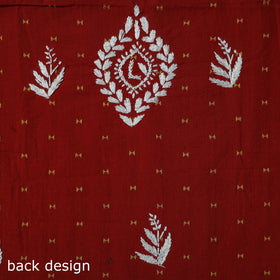 Black - lucknowi chikankari work jacquard unstitched kurta