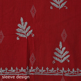 Lucknowi chikankari work jacquard unstitched kurta material