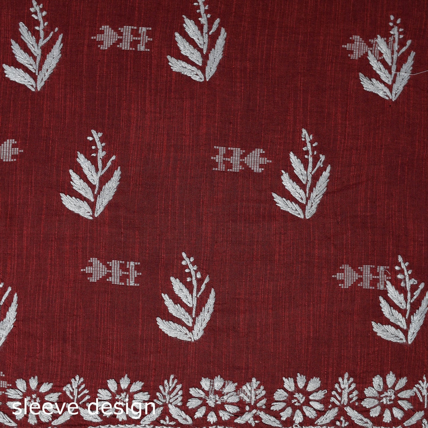 Black - lucknowi chikankari work jacquard unstitched kurta