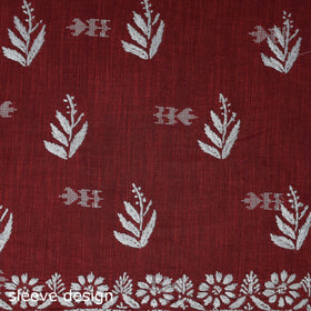 Black - lucknowi chikankari work jacquard unstitched kurta