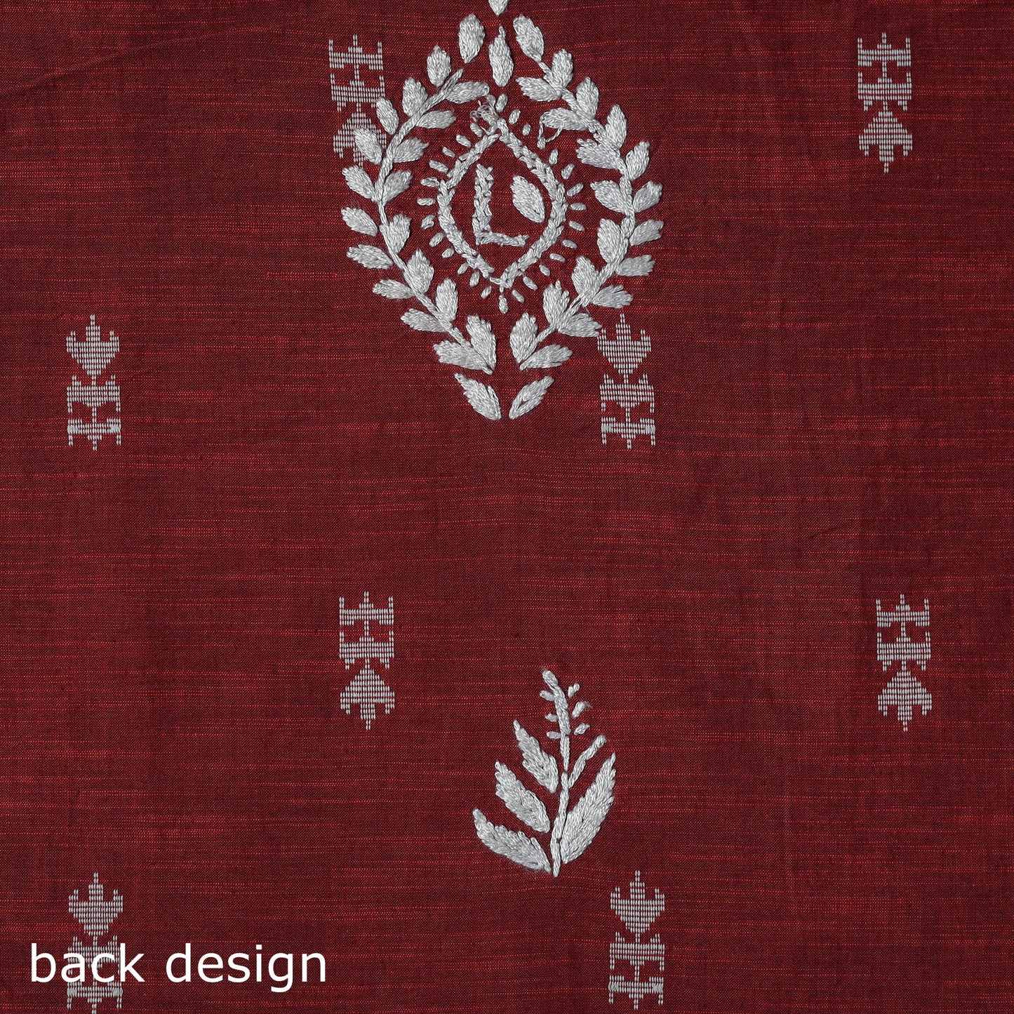 Black - lucknowi chikankari work jacquard unstitched kurta