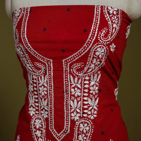 Lucknowi chikankari work jacquard unstitched kurta material