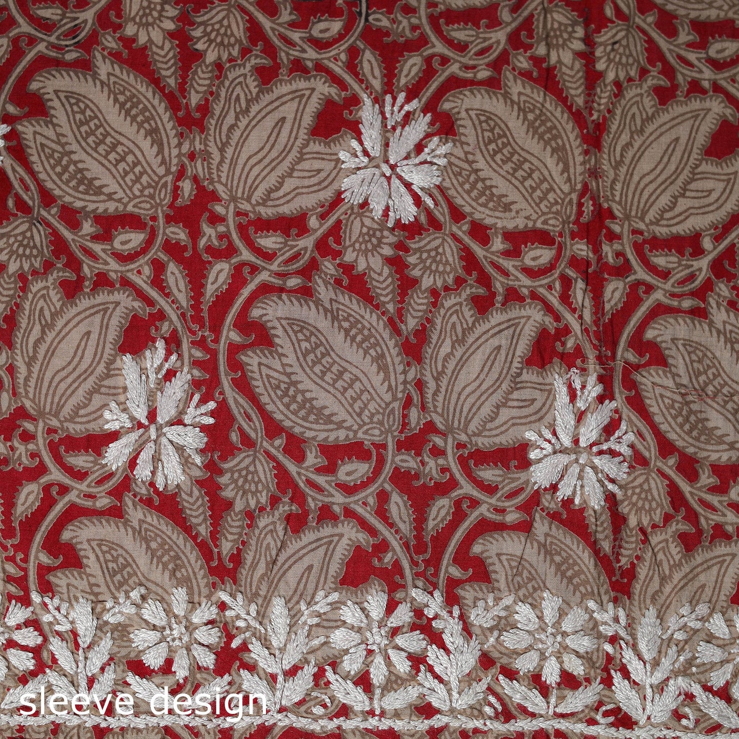 Lucknowi chikankari work kalamkari unstitched kurta