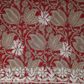 Lucknowi chikankari work kalamkari unstitched kurta