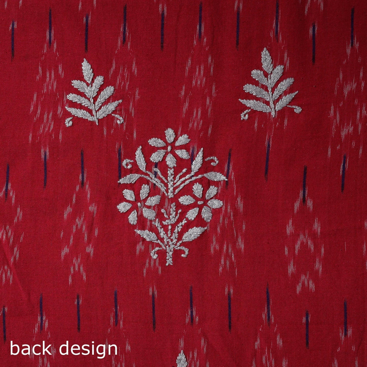 Lucknowi chikankari work pochampally ikat unstitched kurta
