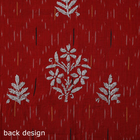 Lucknowi chikankari work pochampally ikat unstitched kurta