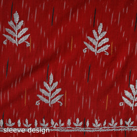 Lucknowi chikankari work pochampally ikat unstitched kurta