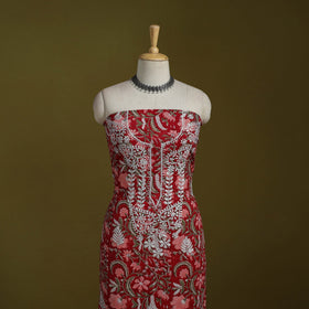 Lucknowi chikankari work sanganeri unstitched kurta